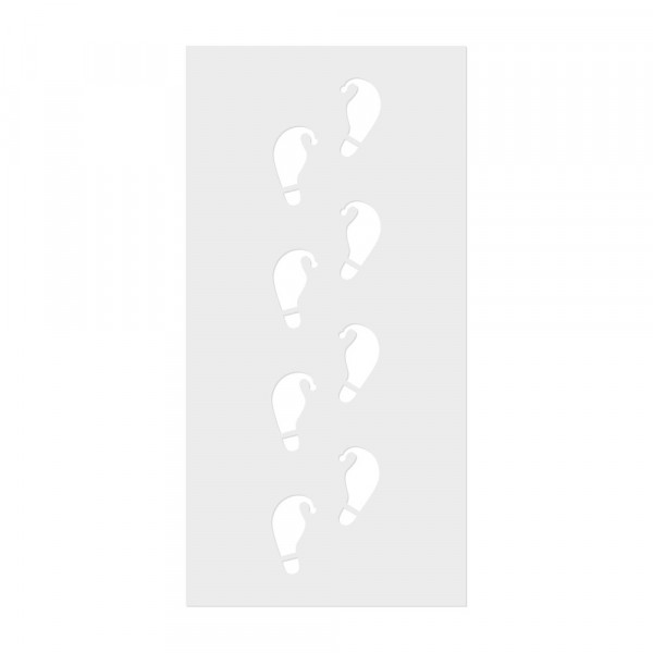 2 Weihnachtswichtel Fußabdruck Schablonen