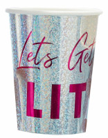Vorschau: Lets get Lit glitzer Pappbecher 250ml