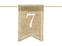 Vorschau: 20 Jute Tischnummern Schilder
