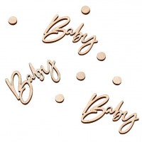 Hey Baby Holz Streudeko 18-teilig