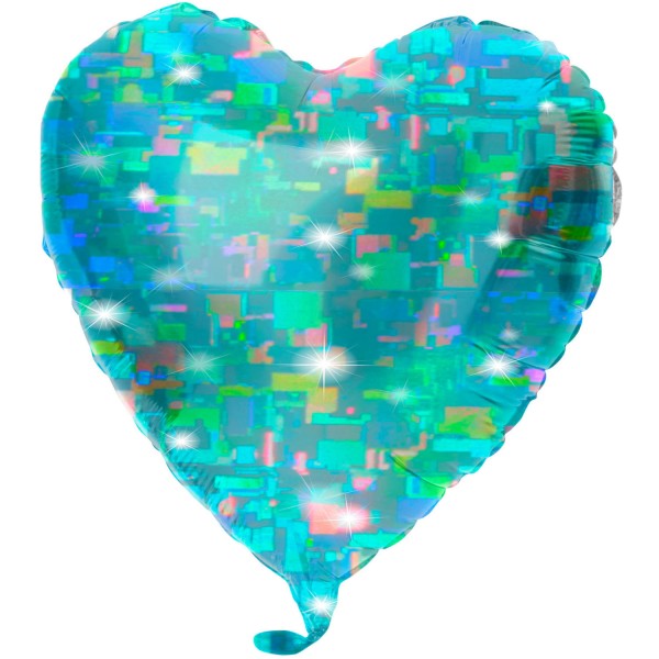 Herz Folienballon aqua 61cm