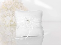 Vorschau: Hochzeitskissen für Eheringe in Weiß 16x16cm