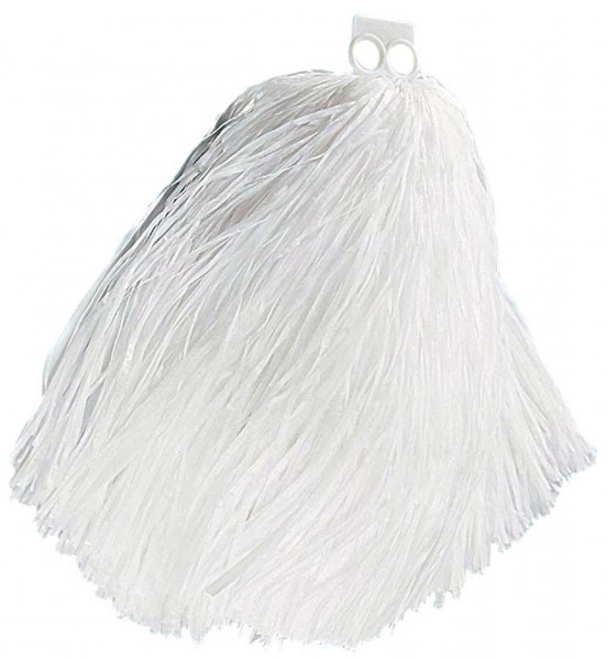 Weiße Wuschel Pompons