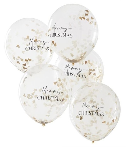 5 Christmas Eve Konfettiballons 30cm
