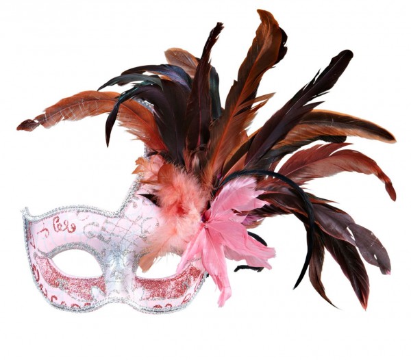 Glamour Venezia Augenmaske Mit Feder