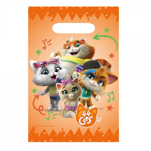 8 Papier Geschenktüten 44 Cats