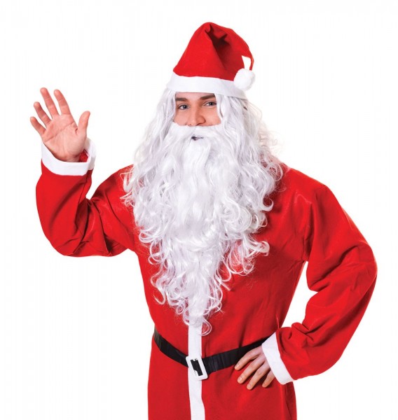 Deluxe Santa Weihnachtsmannperücke Mit Bart