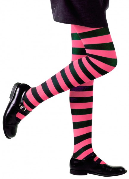 Kinder-Strumpfhose Janna Pink-Schwarz