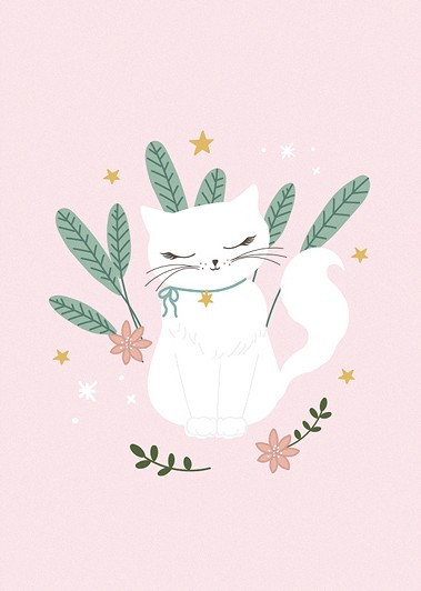 Katze Kiki Malblock
