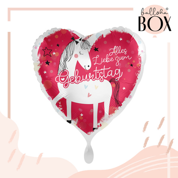 Balloha Geschenkbox DIY Geburtstag Einhorn XL