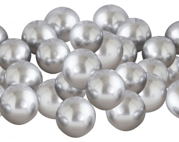 40 Eco Latexballons Silber