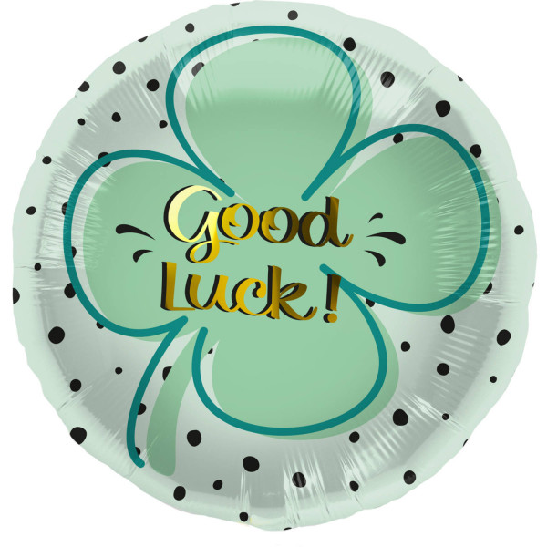 Good Luck Kleeblatt Folienballon 45cm