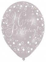 6 funkelnde Luftballons Happy Birthday