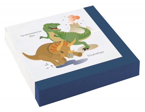 20 Happy Dinosaur Servietten 33 x 33cm