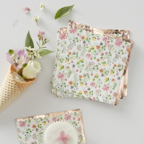 16 Wild Flower Servietten 24cm 2