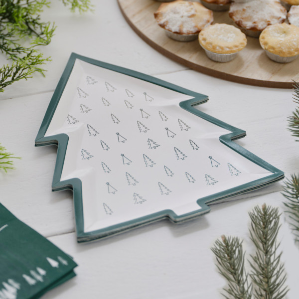 8 Eco Tannenbaum Pappteller 2