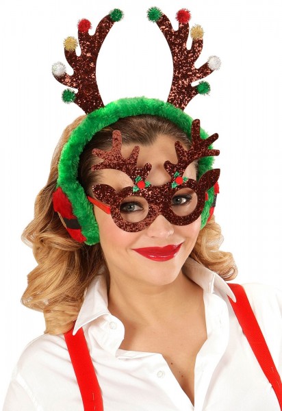 Funkelnde Rentier Brille Rudi 4