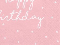 20 My Birthday Servietten rosa 33cm