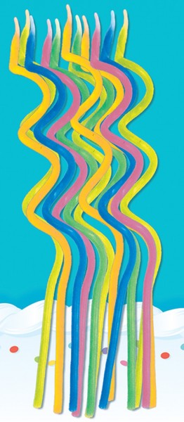 12 bunte Wendelkerzen 12,7cm