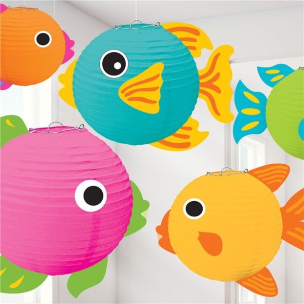 5 Exotische Fisch Lampions
