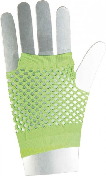 Kurze Netzhandschuhe In Neon-Grün