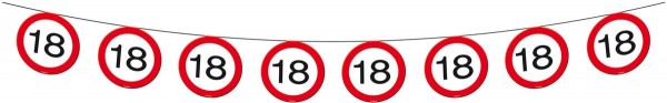 Verkehrsschild 18 Wimpelkette 12m