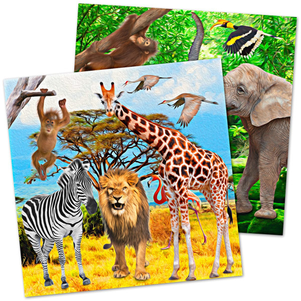 20 Wild Safari Servietten 33cm