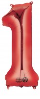 Zahlenballon 1 Rot 86cm