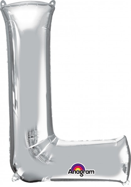 Folienballon Buchstabe L silber 81cm