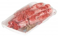 Abgetrennte Hand Blutig In Kühlregal-Verpackung