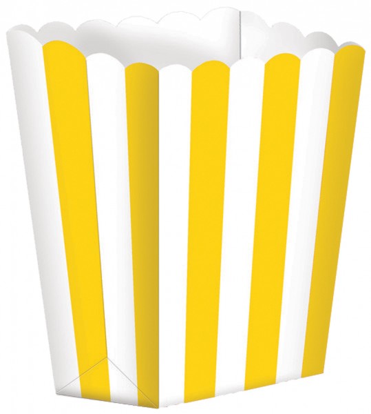 5 Candy Buffet Snack Boxen gelb