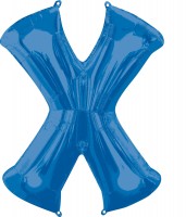 Folienballon Buchstabe X blau XL 88cm