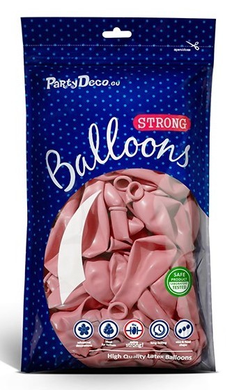 10 Partystar Luftballons hellrosa 27cm 2