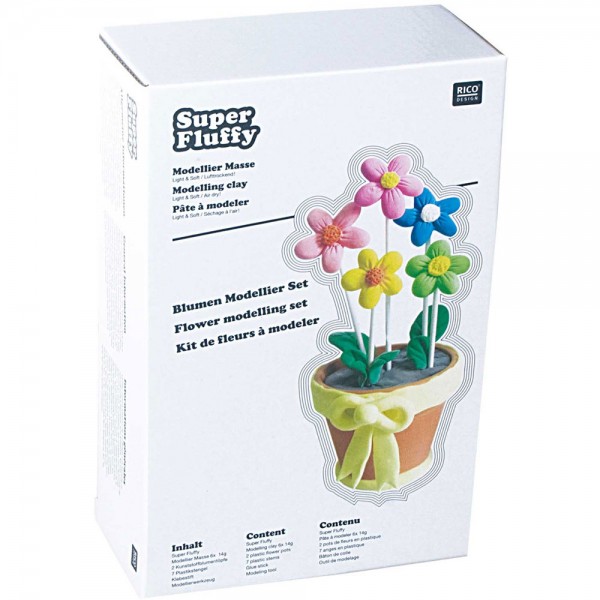 Super Fluffy Knete Blumentopf Set