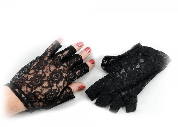 Elegante Spitzenhandschuhe In Schwarz
