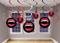 12 Vampir Dinner Spiralhänger 61cm