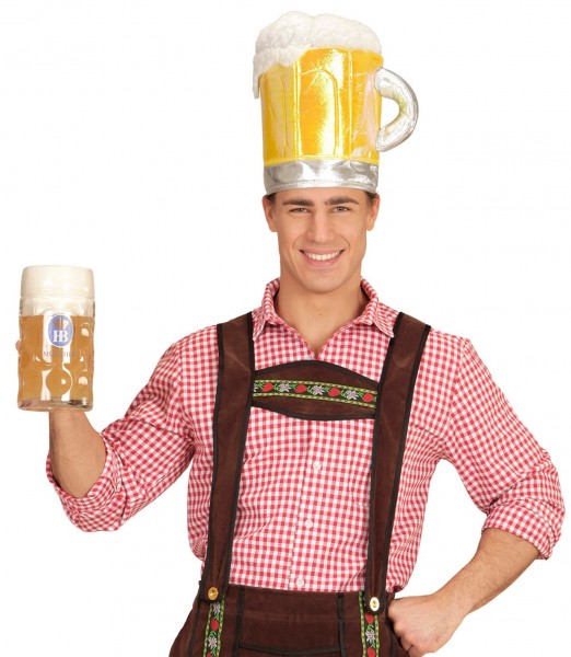 Schäumender Bierhumpen Partyhut