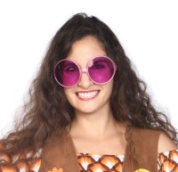 XXL 70er Jahre Brille pink