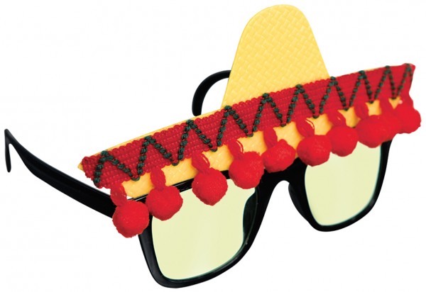 Lustige Sombrero Party Brille Viva La Vida