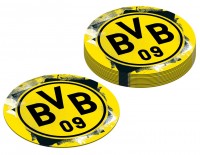 12 BVB Dortmund Papier Untersetzer 10,7cm