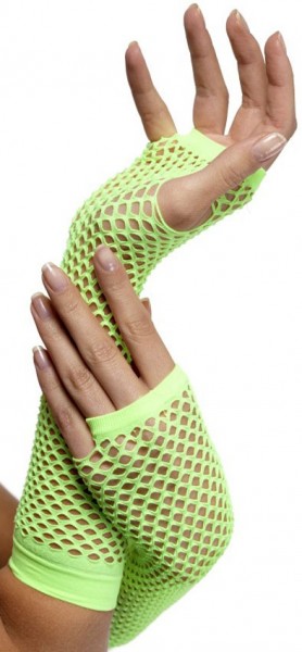 Grüne Neon Netzhandschuhe