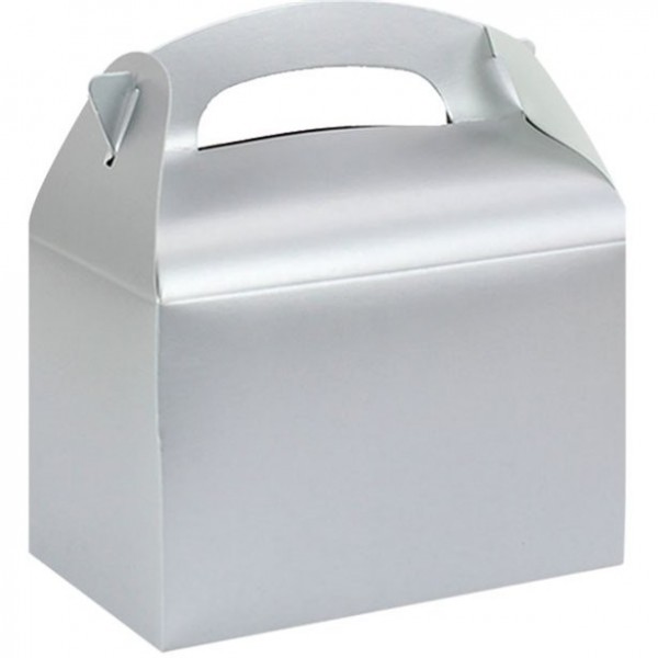 Geschenkbox rechteckig silber 15cm