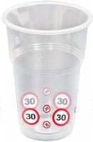 10 Verkehrsschild 30 Becher 350ml