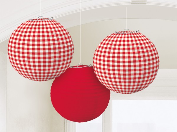 3 Picknick Party Lampions 24cm