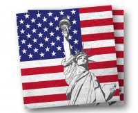 20 USA Party Servietten 33cm