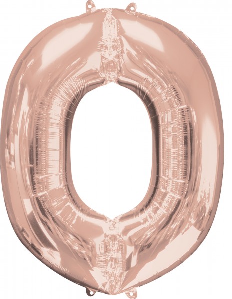 Buchstaben Folienballon O roségold 83cm