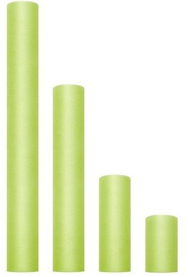 Tüll Stoff Luna hellgrün 9m x 15cm 3