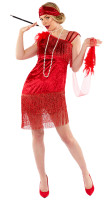 Rotes Flapper Damenkostüm Diana