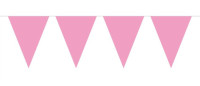 XXL Wimpelkette rosa 10m