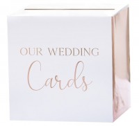 Roségoldene Our Wedding Cards Kartenbox